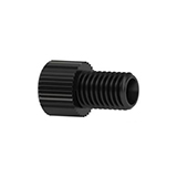 Flangeless Male Nut Short, Delrin®, 1/4-28 Flat-Bottom, for 1/8" OD Black - Single